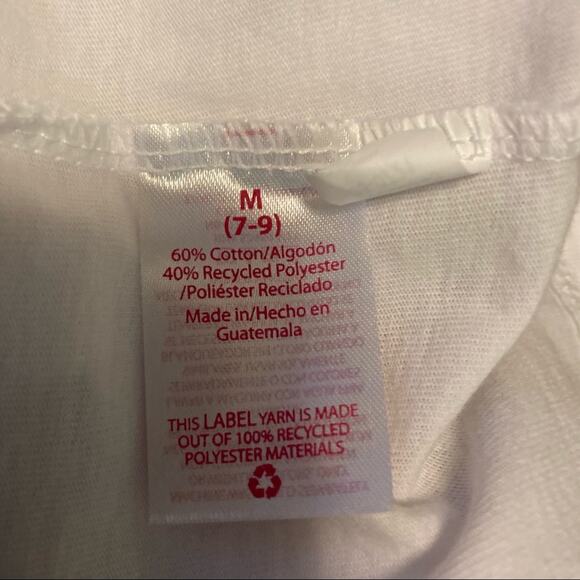 LOT of 3 White & Dark Red Solid Tee Shirts for Layering Women Junior Size Medium - Picture 5 of 15